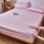 Простыня на резинке розовая (2)