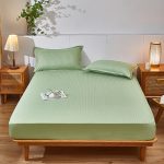 Простыня на резинке зеленая (4)