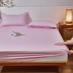 Простыня на резинке розовая (10)