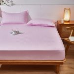 Простыня на резинке розовая (5)