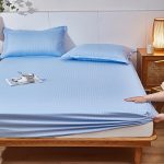 Простыня на резинке синяя (9)