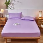 Простыня на резинке фиолетовая (3)